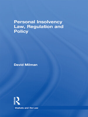 cover image of Personal Insolvency Law, Regulation and Policy